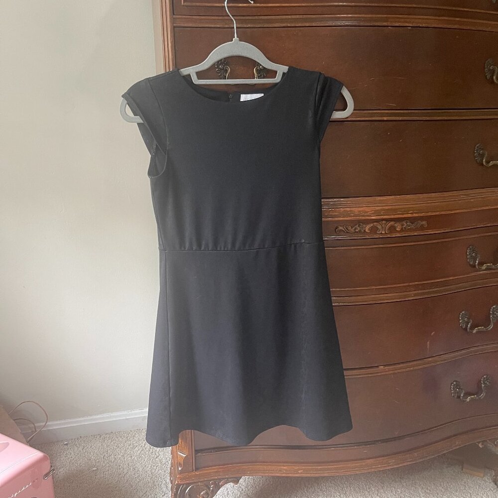 Girls Black-on-Black Cheetah Print Dress – Size L (10/12)